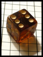 Dice : Dice - 6D Pipped - Amber Root Beer - Ebay Aug 2011